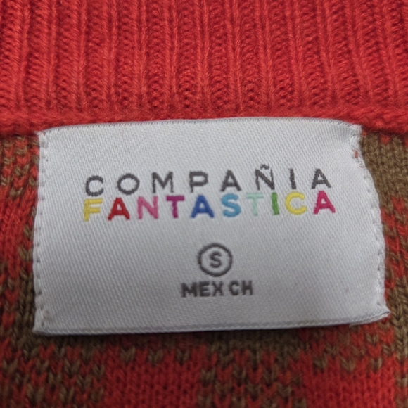 Compania Fantastica Boxy Oversized Plaid Check Sweater S - Picture 6 of 13